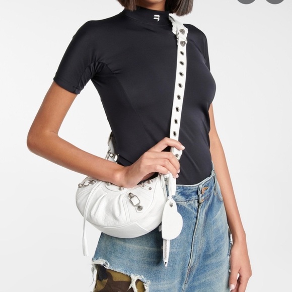 EGO Bags Copy White Croc Cagole Balenciaga Look Alike